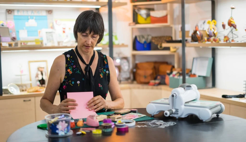 Atelier en boutique avec Pascale comme formatrice